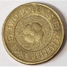 AUSTRALIA 2012 . TWO 2 DOLLARS COIN . ERROR . MULE . POPPY 